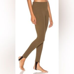 Free People Women's Ponte Stirrup Leggings High Rise Olive Green Pull-On XS